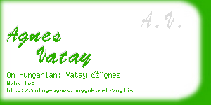 agnes vatay business card